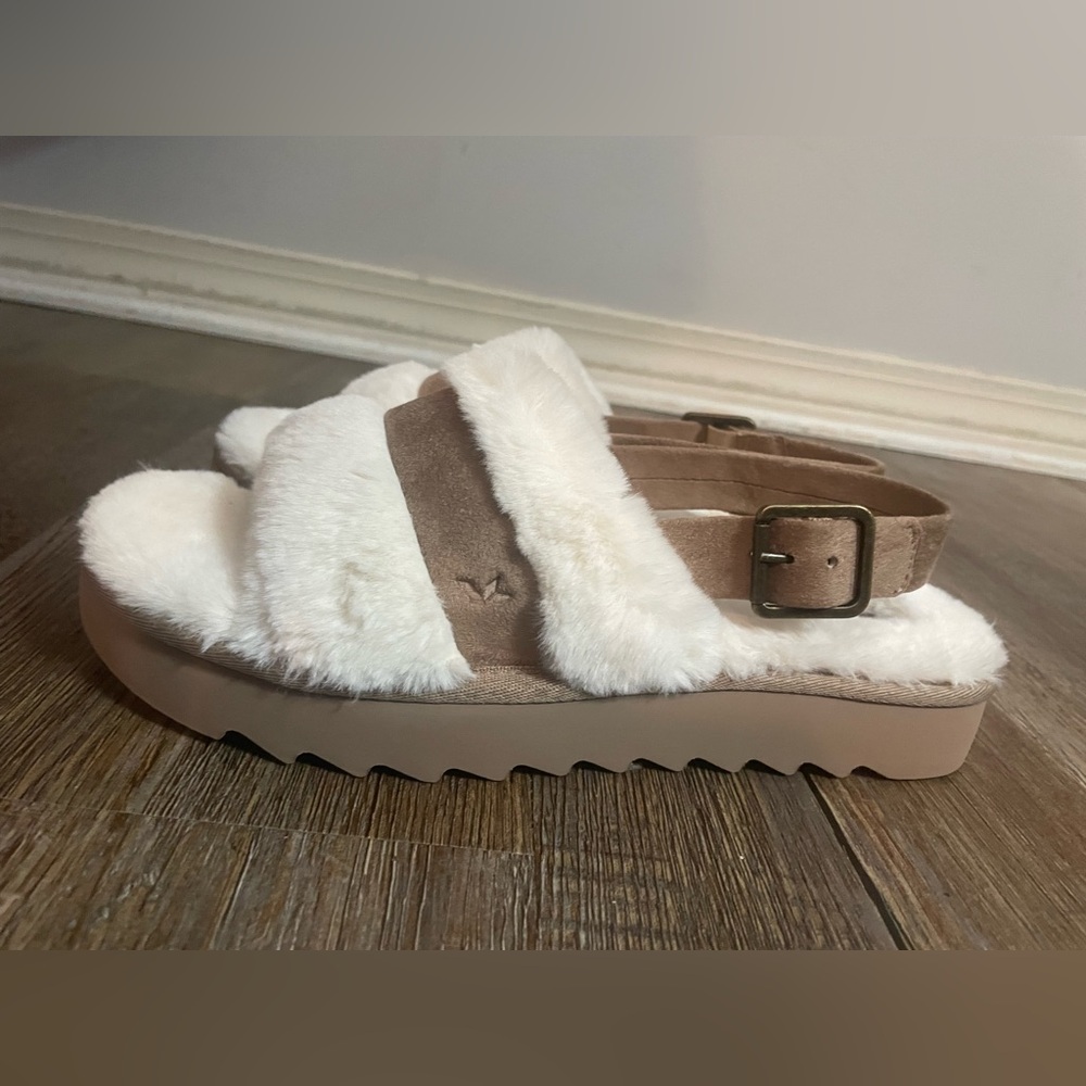 UGG Koolaburra Slides Sandals Women’s US 9 Adjustable Fuzz’d Out Comfort Buckle - Picture 4 of 13